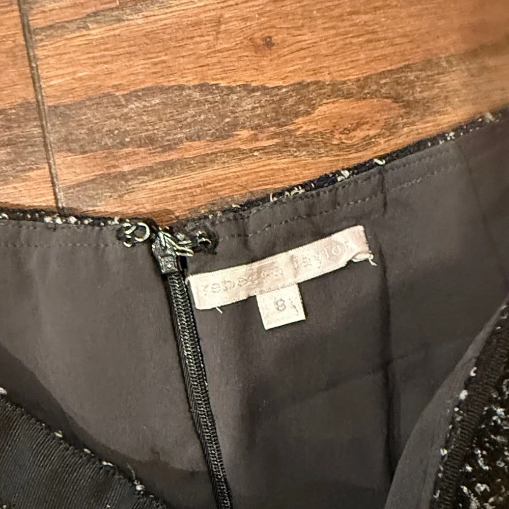 Rebecca Taylor black/grey wool blend pencil skirt, size 8